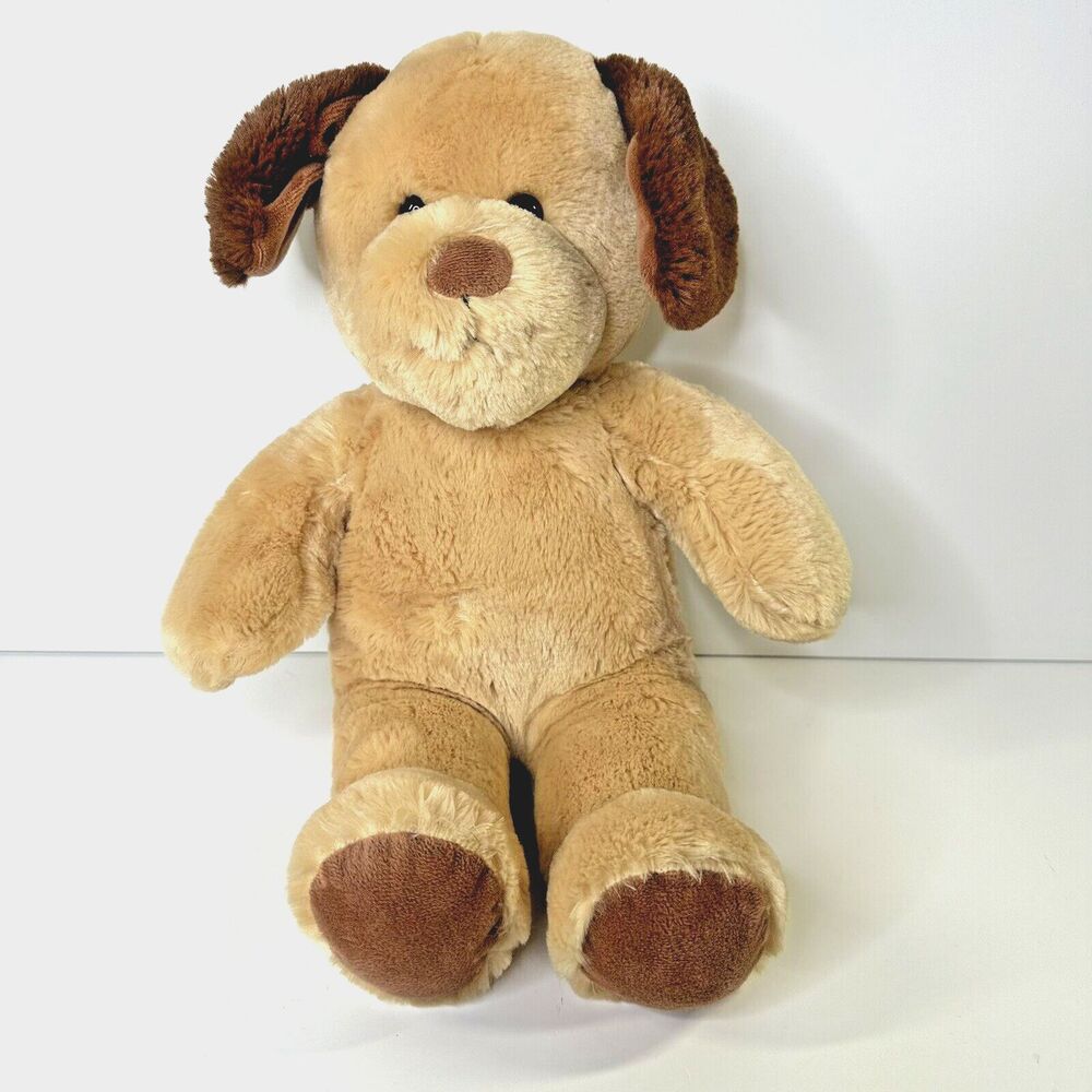 Build A Bear Plush 16" Tan Brown Puppy Dog 2014 BABW Heartbeat Voice READ